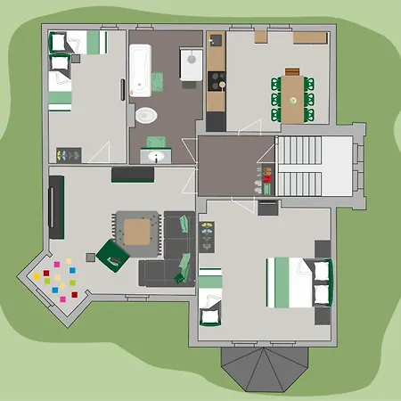 Apartment Fewo26 Im Sagenharz - Stilvolles Family-apartment, 2 Sz, Klimaanlage, Wlan, Netflix&free Parking